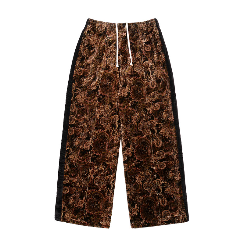 Cheers(チアーズ)/ PAISLEY VELOUR TRACK PANTS -BROWN-