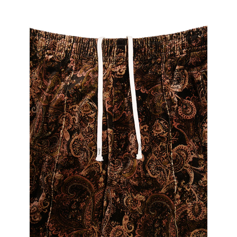 Cheers(チアーズ)/ PAISLEY VELOUR TRACK PANTS -BROWN-