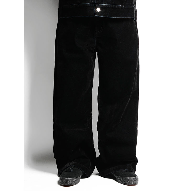 Cheers(チアーズ)/ (V)DENIM BAGGY PANTS -BLACK-