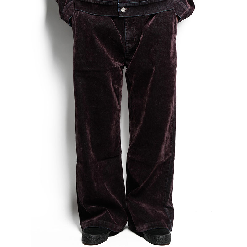 Cheers(チアーズ)/ (V)DENIM BAGGY PANTS -PURPLE-