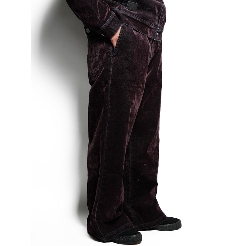 Cheers(チアーズ)/ (V)DENIM BAGGY PANTS -PURPLE-