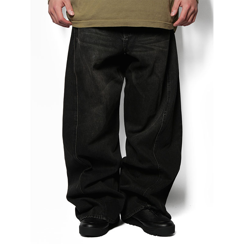 Cheers(チアーズ)/ 3D DENIM PANTS -U.BLACK-