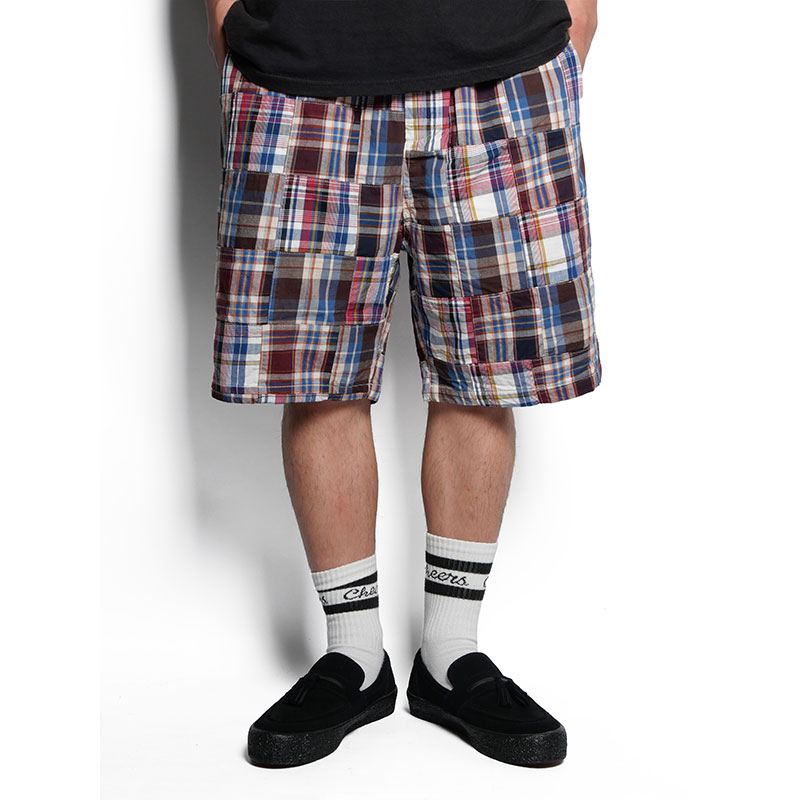 Cheers(チアーズ)/ PATCHWORK SHORTS -NAVY-