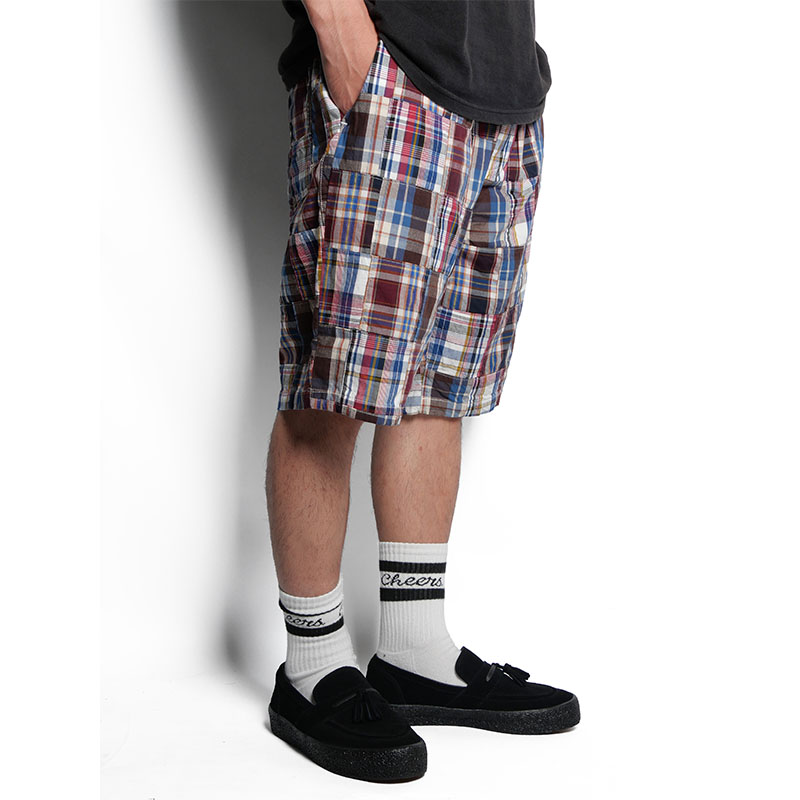 Cheers(チアーズ)/ PATCHWORK SHORTS -NAVY-