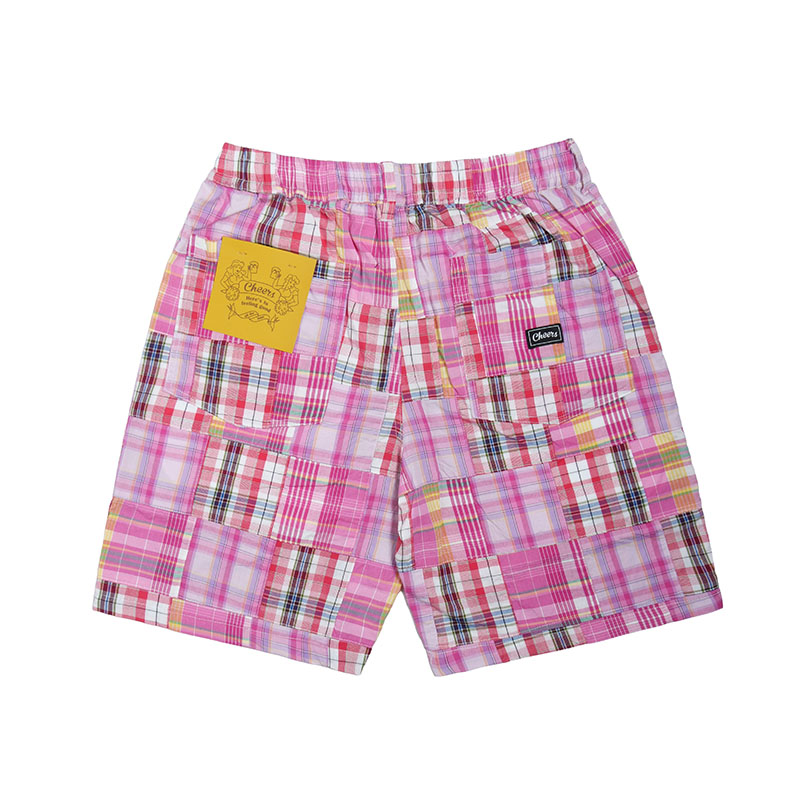 Cheers(チアーズ)/ PATCHWORK SHORTS -PINK-