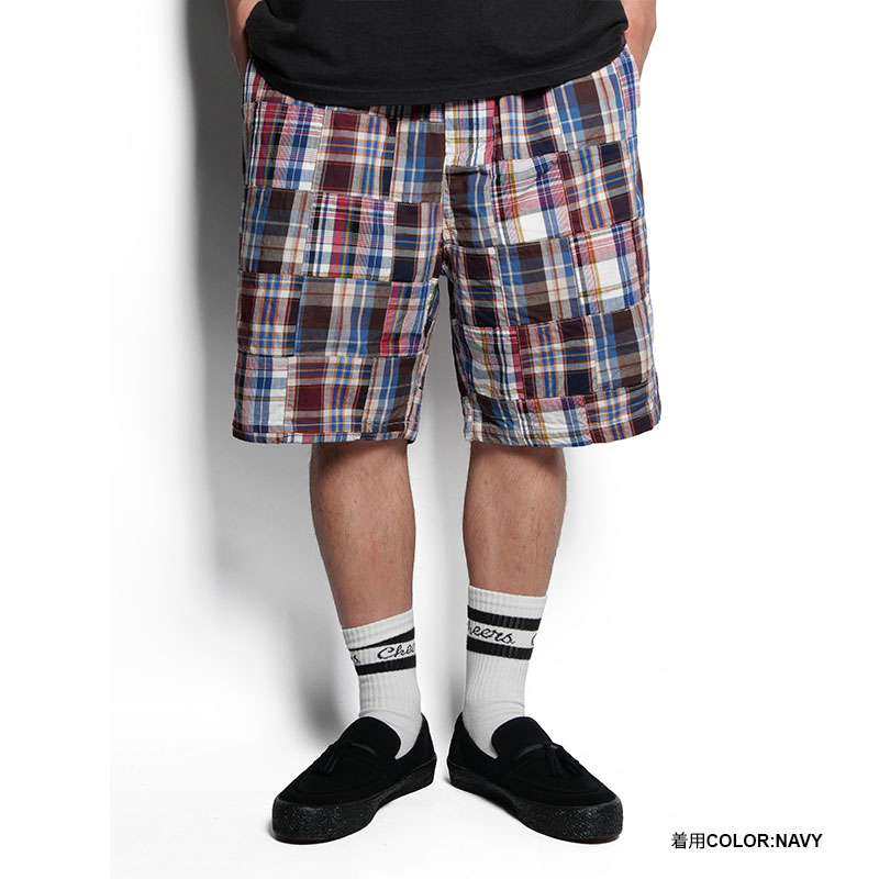 Cheers(チアーズ)/ PATCHWORK SHORTS -PINK-
