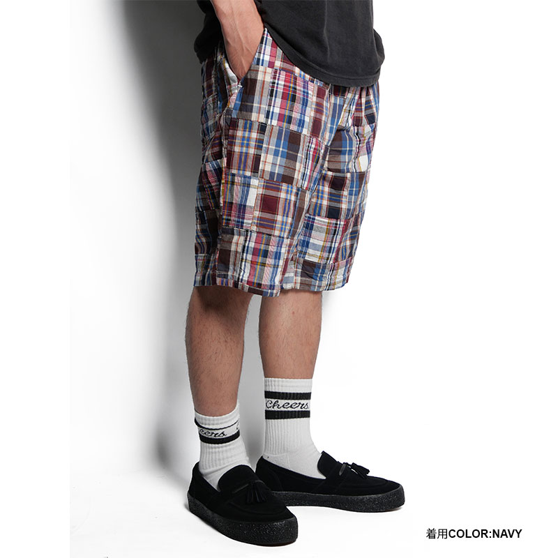 Cheers(チアーズ)/ PATCHWORK SHORTS -PINK-