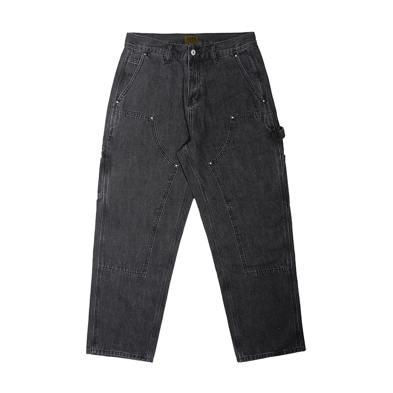 COTS(コッツ)/ DOUBLE KNEE DENIM PANTS -2.COLOR-(W.BLACK)