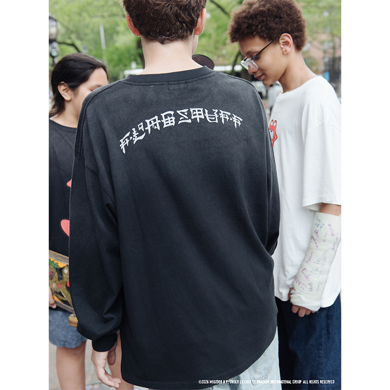 F-LAGSTUF-F(フラグスタフ)/ CACTUS TONGUE LS T-SHIRT(The Rolling Stones) -BLACK-