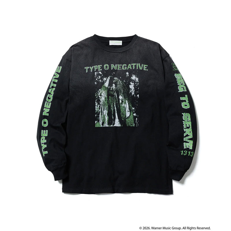 F-LAGSTUF-F(フラグスタフ)/ BEG TO SERVE L/S T-SHIRT(TYPE-O NEGATIVE) -BLACK-