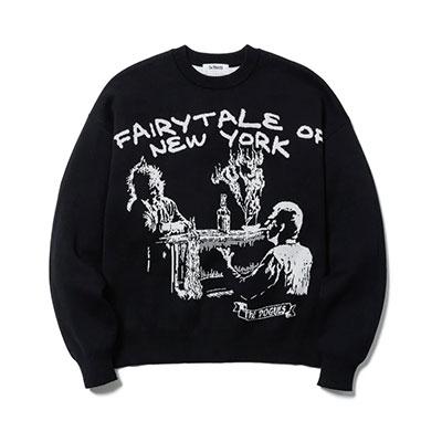 F-LAGSTUF-F(フラグスタフ)/ FAIRYTALE OF NEW YORK KNIT SWEATER(THE POGUES) -BLACK-