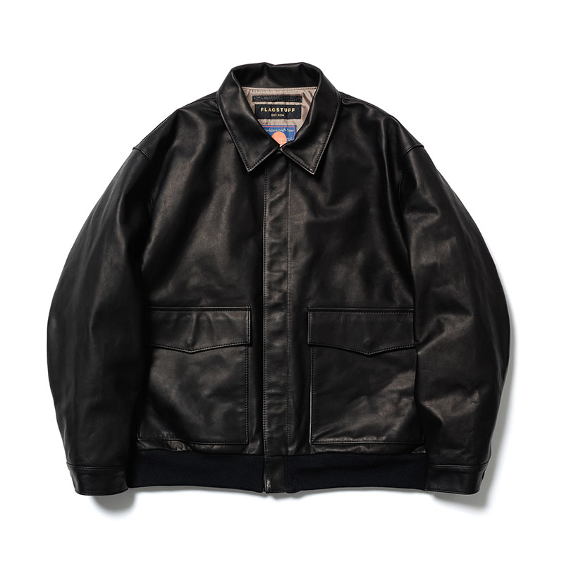 F-LAGSTUF-F(フラグスタフ)/ TYPE A-2 LEATHER JACKET(xblackmeans) -BLACK-