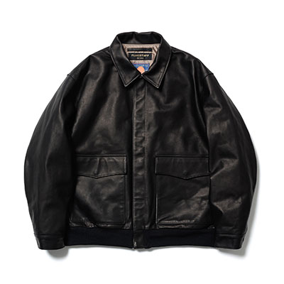 F-LAGSTUF-F(フラグスタフ)/ TYPE A-2 LEATHER JACKET(xblackmeans) -BLACK-