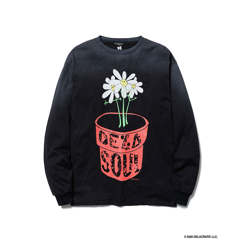 F-LAGSTUF-F(フラグスタフ)/ "Flower" LS TEE(×De La Soul) -BLACK-