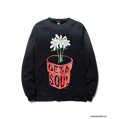 F-LAGSTUF-F(フラグスタフ)/ "Flower" LS TEE(×De La Soul) -BLACK-