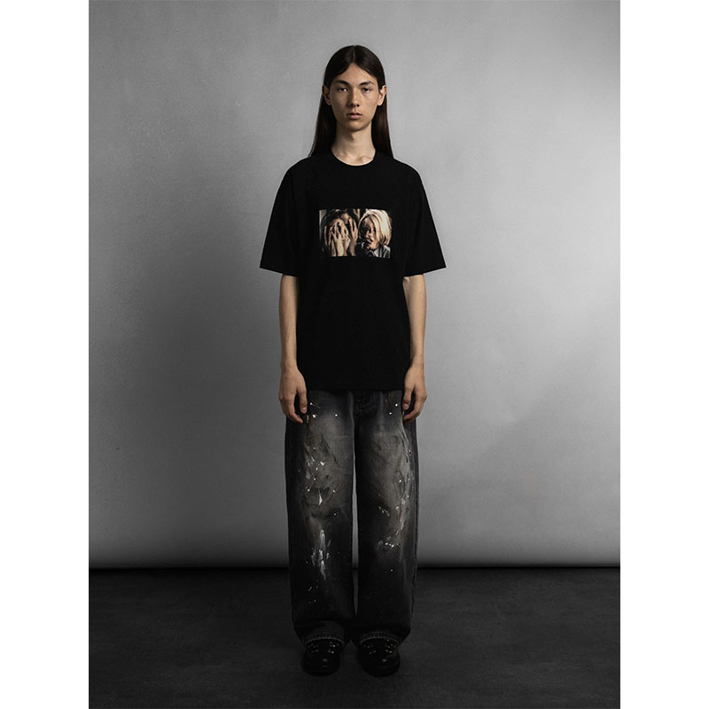 SCRT(エスシーアールティー)/ Diane T-Shirt -BLACK-