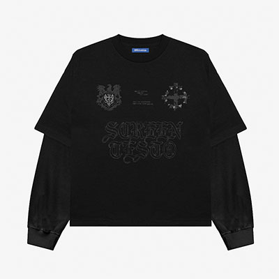 SCRT(エスシーアールティー)/ Endless Nightmare Layered Longsleeve -BLACK-