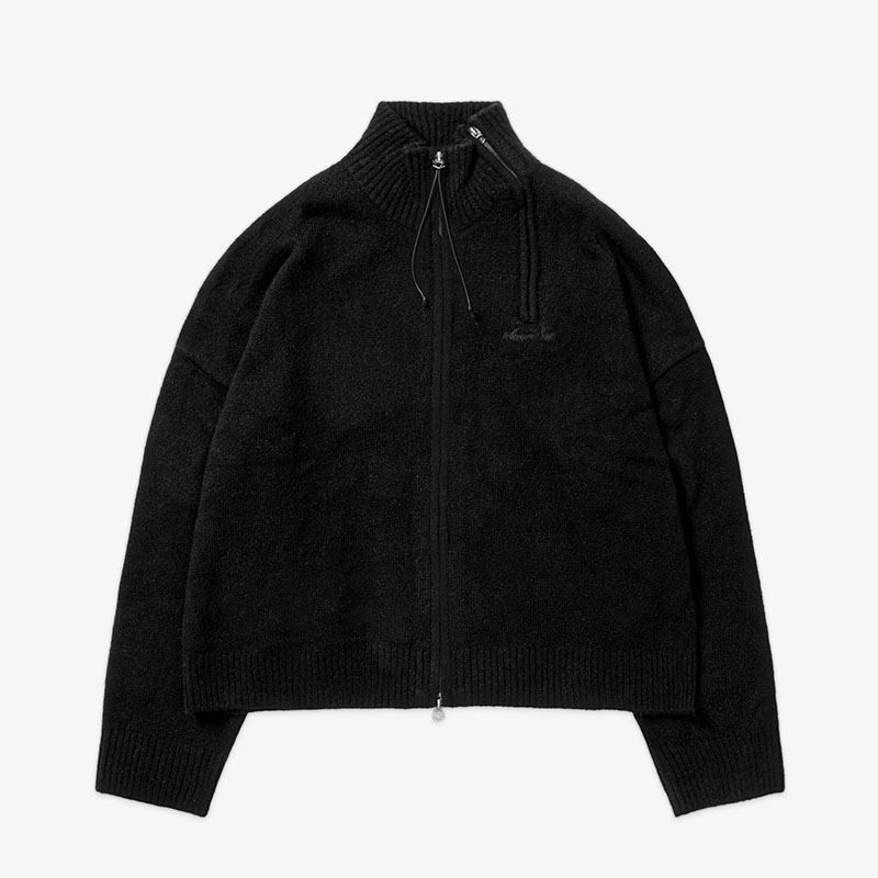 SCRT(エスシーアールティー)/ Crossfade High Neck Knit -BLACK-
