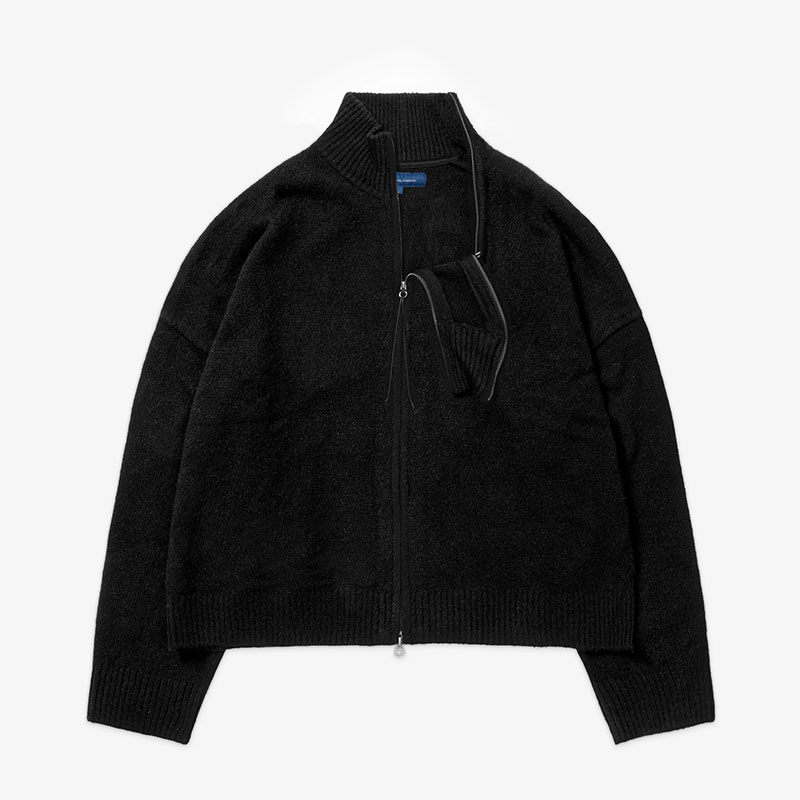SCRT(エスシーアールティー)/ Crossfade High Neck Knit -BLACK-