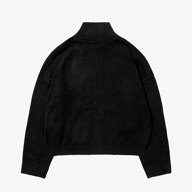 SCRT(エスシーアールティー)/ Crossfade High Neck Knit -BLACK-