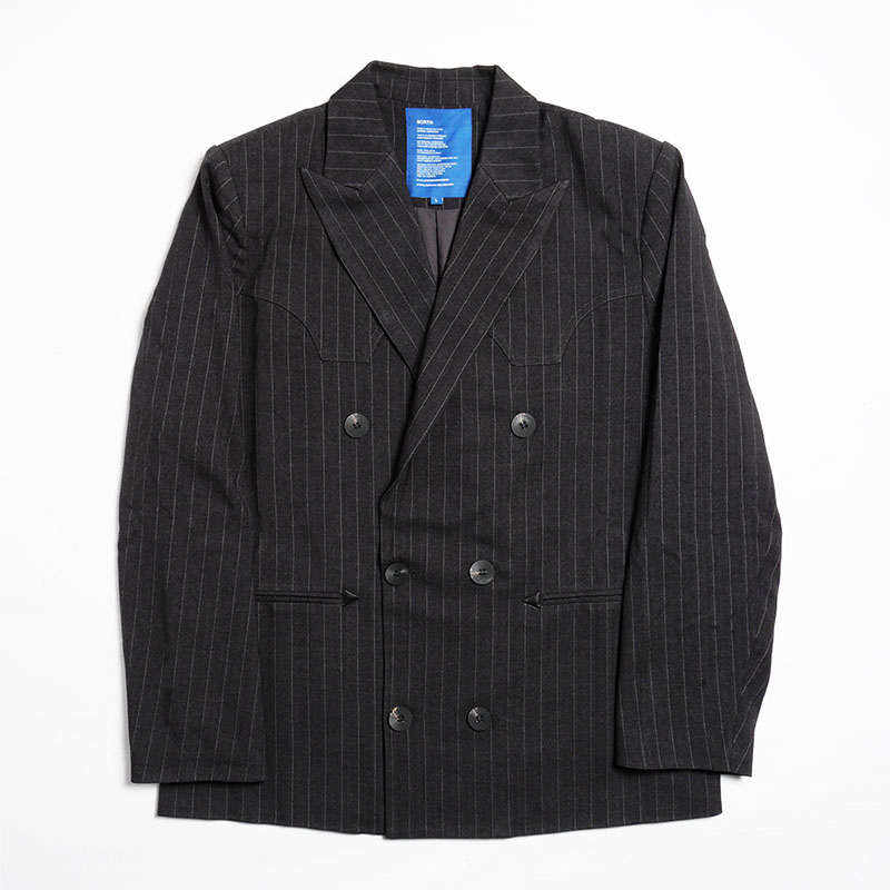 SCRT(エスシーアールティー/スクリーンテスト)/ Travis Double Breasted Suit Jacket -BROWN-