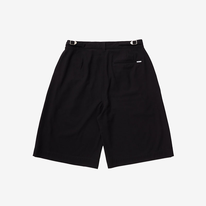 SCRT(エスシーアールティー/スクリーンテスト)/ The Triple Pleat Shorts -BLACK-