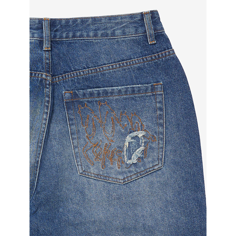 SCRT(エスシーアールティー/スクリーンテスト)/ Wayfarer Double Knee Jeans -WASHED INDIGO-