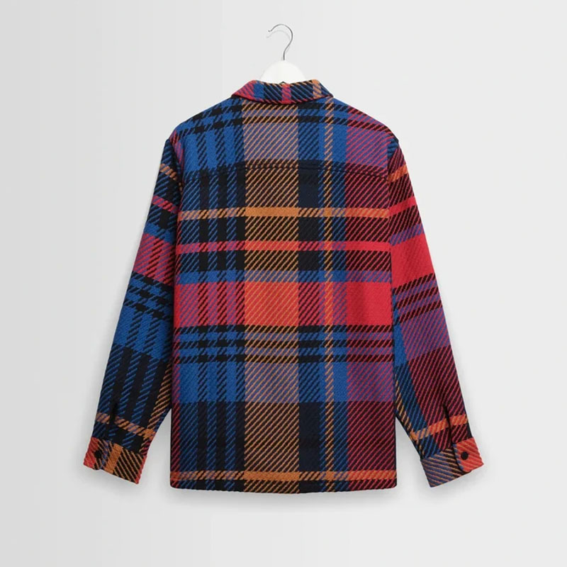 Wax London(ワックス ロンドン)/ Whiting Overshirt BOLD CHECK -PURPLE/RED-