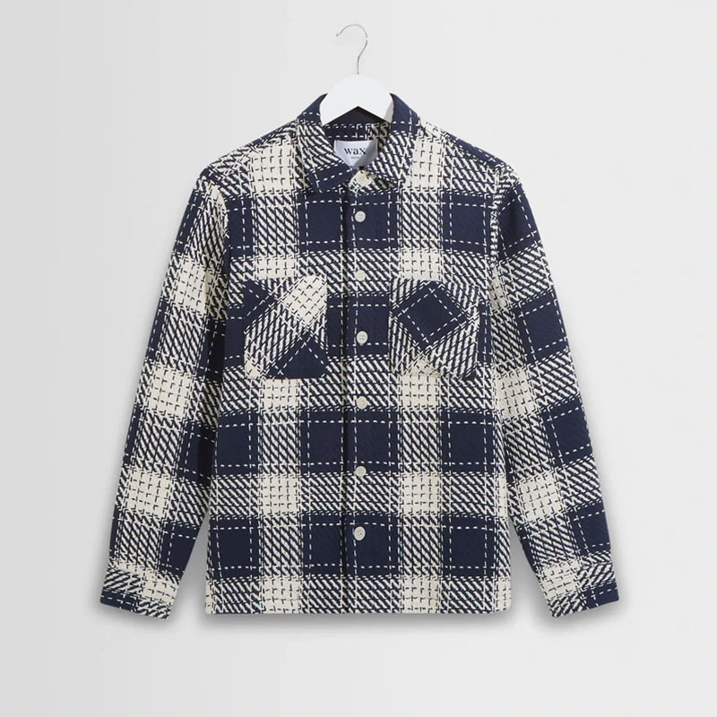 Wax London(ワックス ロンドン)/ Whiting Overshirt MARINE BEATNIK -MARINE-
