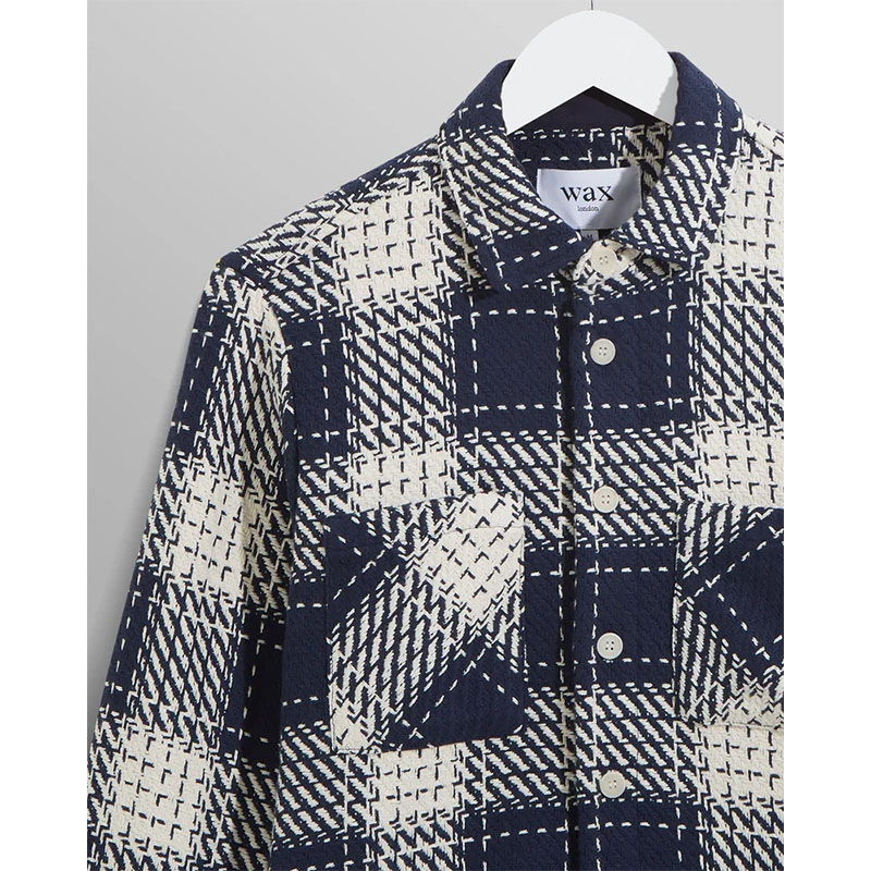 Wax London(ワックス ロンドン)/ Whiting Overshirt MARINE BEATNIK -MARINE-
