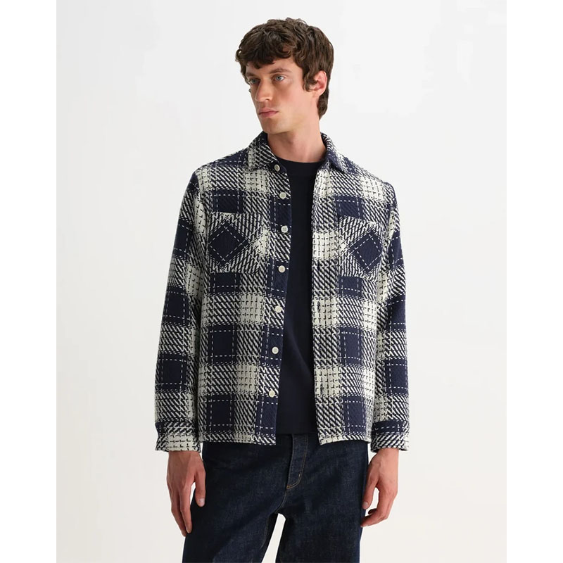Wax London(ワックス ロンドン)/ Whiting Overshirt MARINE BEATNIK -MARINE-