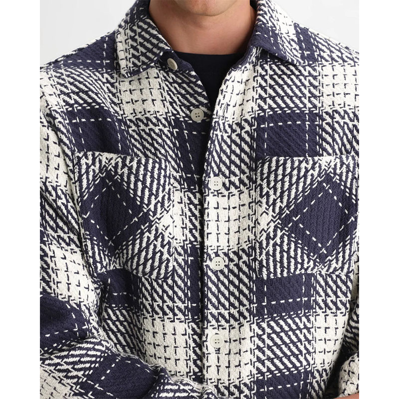 Wax London(ワックス ロンドン)/ Whiting Overshirt MARINE BEATNIK -MARINE-