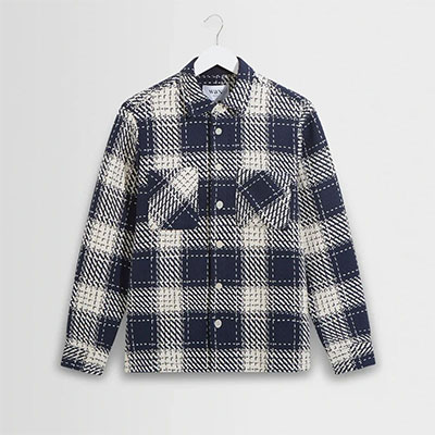 Wax London(ワックス ロンドン)/ Whiting Overshirt MARINE BEATNIK -MARINE-