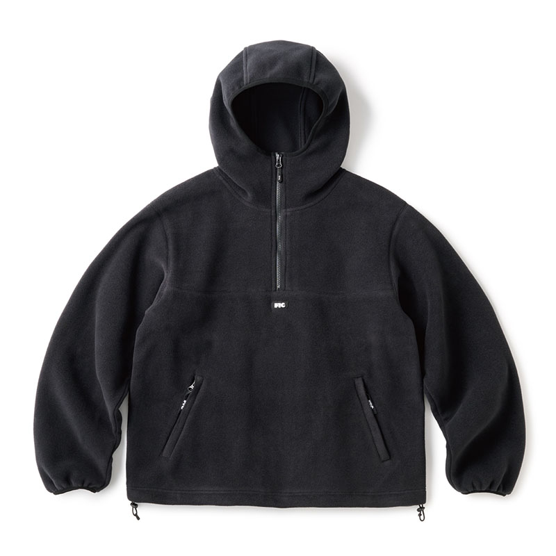 FTC(エフティーシー)/ POLARTEC FLEECE HALF ZIP HOODY -BLACK-