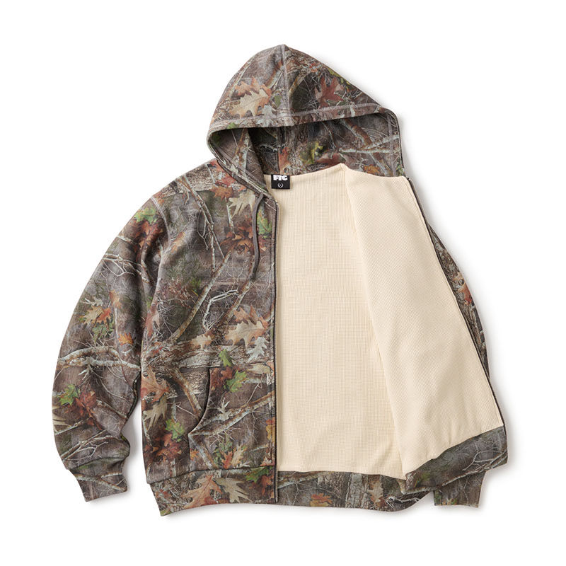 FTC(エフティーシー)/ THERMAL LINED ZIP UP HOODY -CAMO-