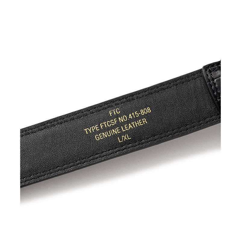 FTC(エフティーシー)/ CROC LEATHER BELT -BLACK-