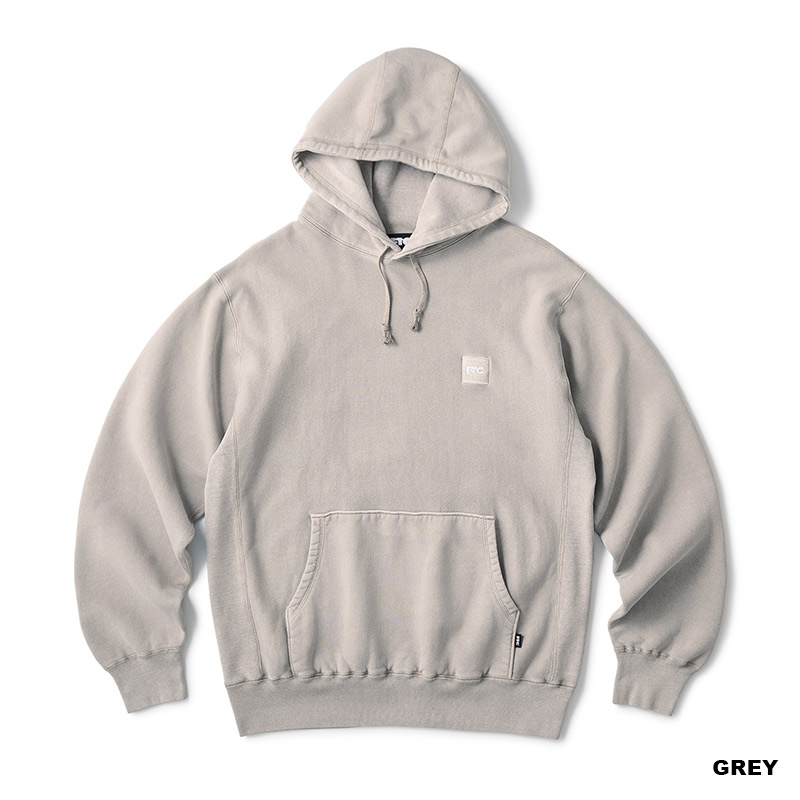 FTC(エフティーシー)/ PIGMENT DYED BOX LOGO PULLOVER HOODY -2.COLOR-
