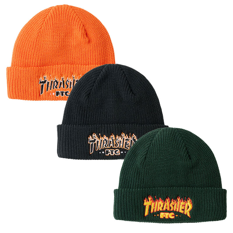FTC(エフティーシー)/ FTC×THRASHER LOGO BEANIE -3COLOR-