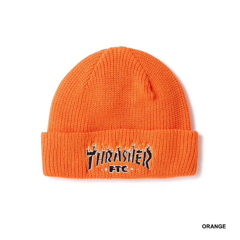 FTC(エフティーシー)/ FTC×THRASHER LOGO BEANIE -3COLOR-