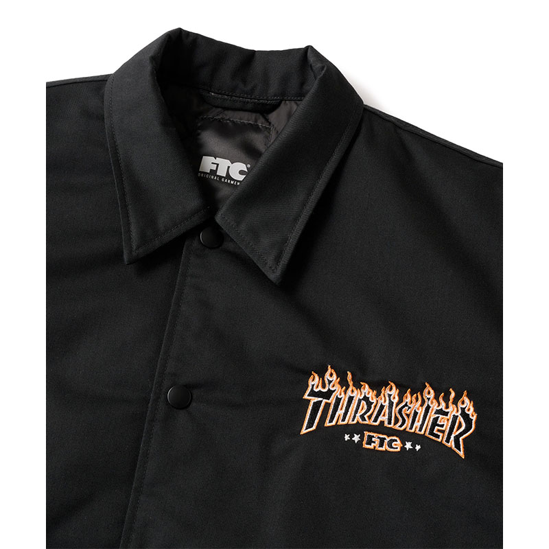 FTC(エフティーシー)/ FTC×THRASHER COACH JACKET -BLACK-