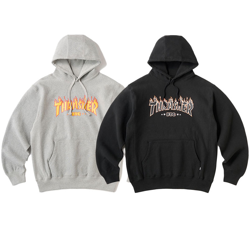 FTC(エフティーシー)/ FTC×THRASHER LOGO HOODY -2COLOR-
