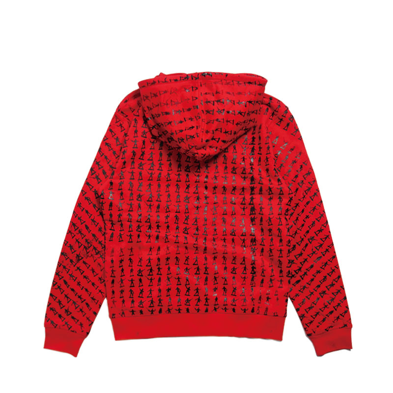 GUMP JUNK(ガンプ ジャンク)/ ARMY AOP ZIP HOODIE -RED-