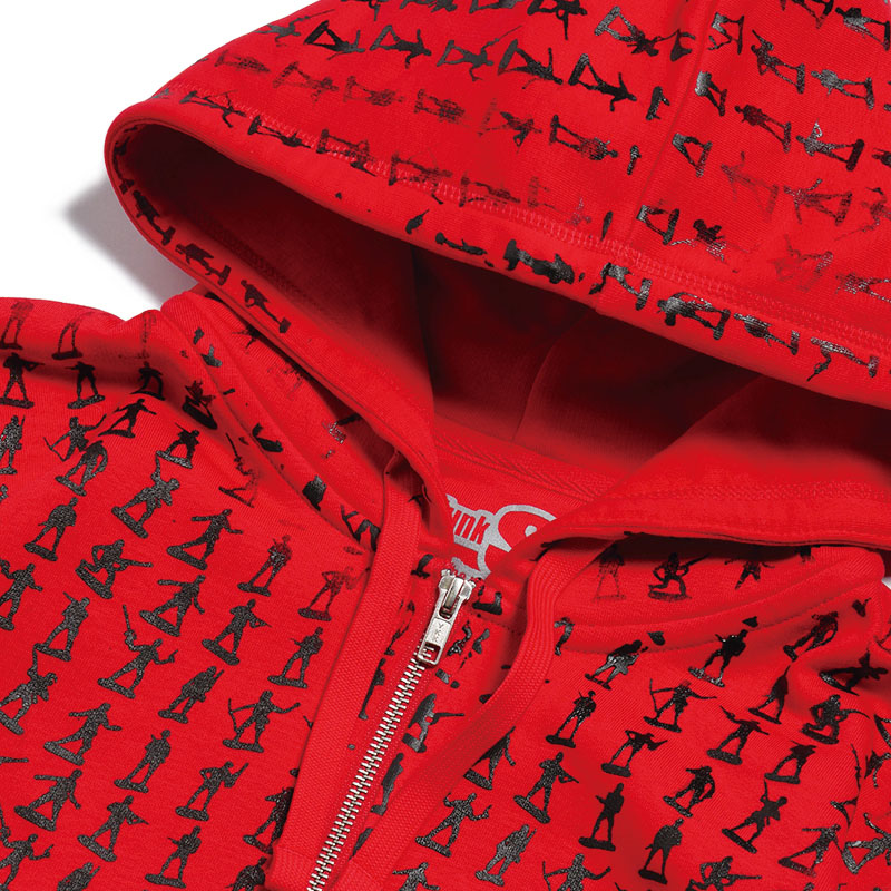 GUMP JUNK(ガンプ ジャンク)/ ARMY AOP ZIP HOODIE -RED-