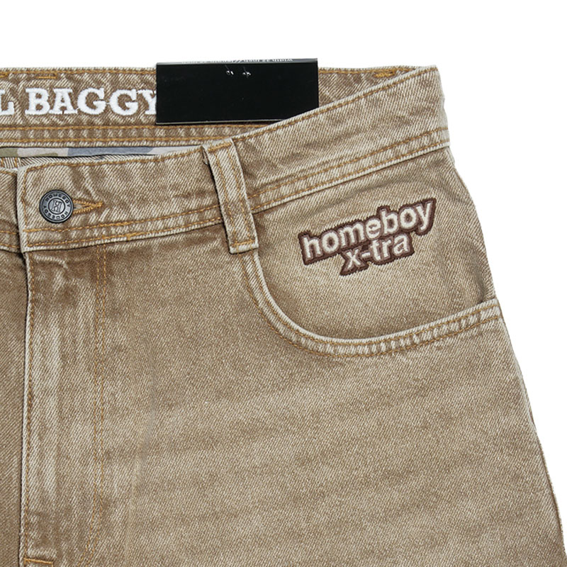 HOMEBOY(ホームボーイ)/ X-TRA BAGGY DYE DENIM -WASHED BROWN-