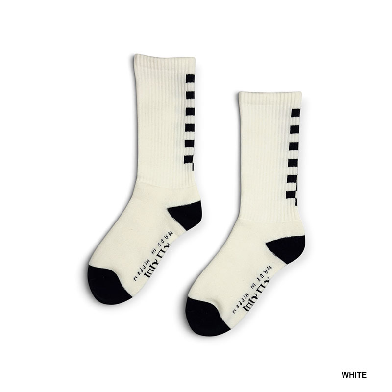坩堝-RUTSUBO-(ルツボ)/ CHECK LINE SOCKS -2.COLOR-
