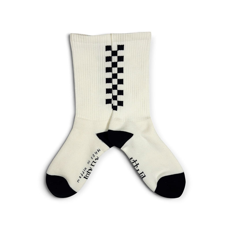 坩堝-RUTSUBO-(ルツボ)/ CHECK LINE SOCKS -2.COLOR-