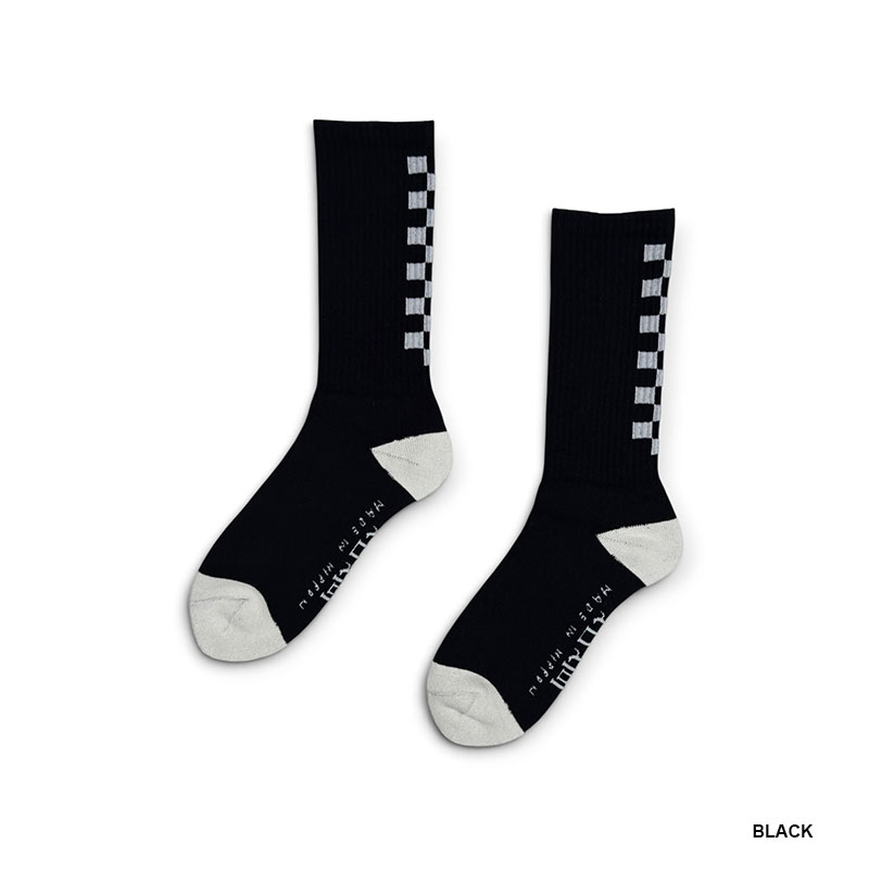 坩堝-RUTSUBO-(ルツボ)/ CHECK LINE SOCKS -2.COLOR-