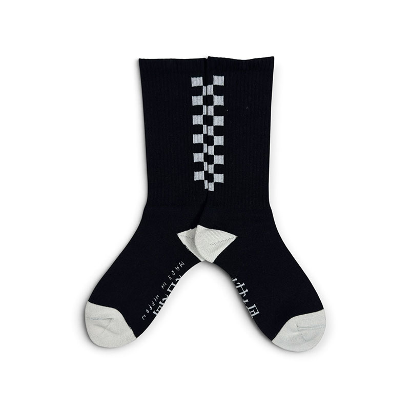 坩堝-RUTSUBO-(ルツボ)/ CHECK LINE SOCKS -2.COLOR-