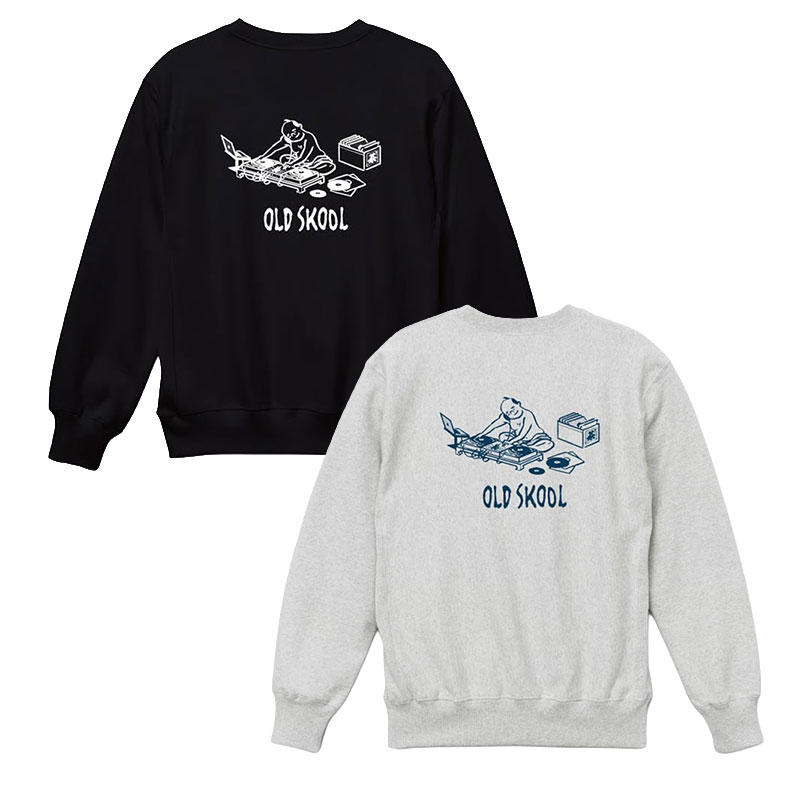 坩堝-RUTSUBO-(ルツボ)/ OLD SKOOL 皿回 CREW SWEAT (RUTSUBO × YU SUDA) -2.COLOR-