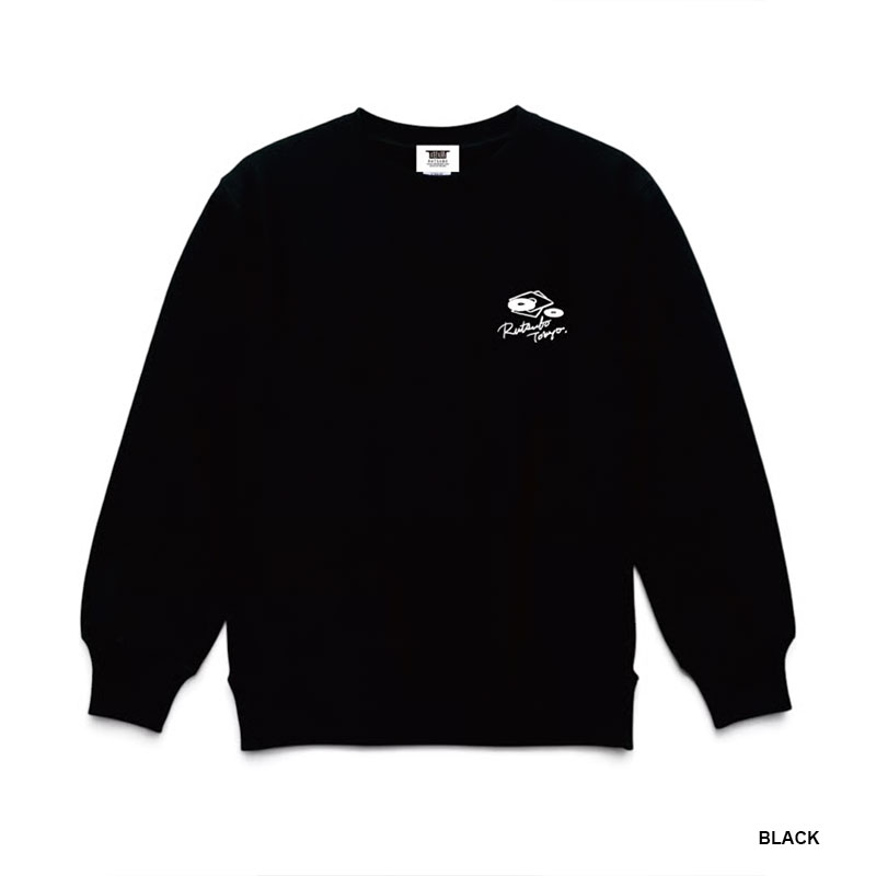 坩堝-RUTSUBO-(ルツボ)/ OLD SKOOL 皿回 CREW SWEAT (RUTSUBO × YU SUDA) -2.COLOR-